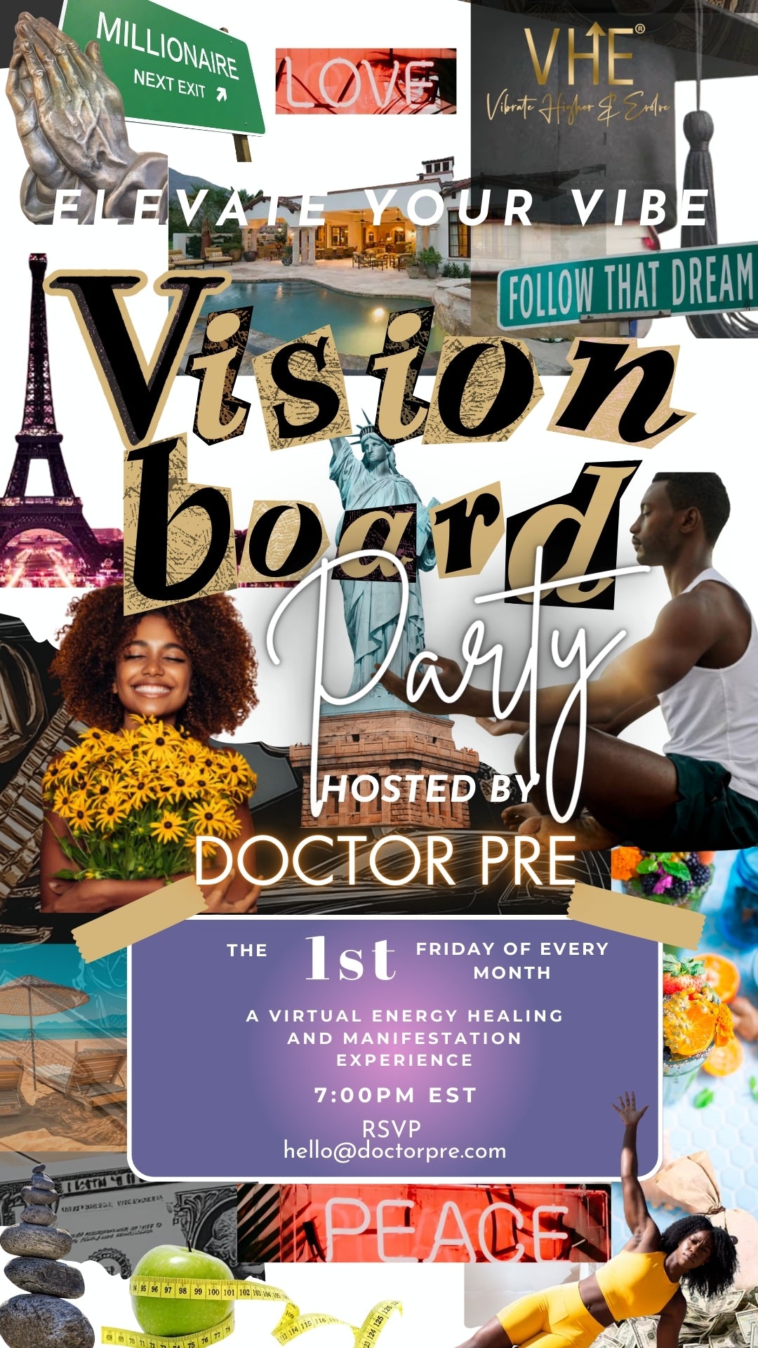 Elevate Your Vibe Vision Board + Energy Healing Manifestation Experience